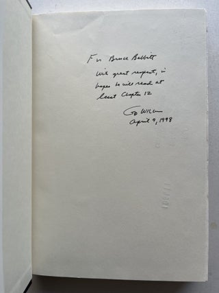 Consilience: The Unity of Knowledge (inscribed to former Secretary of the Interior Bruce Babbitt)