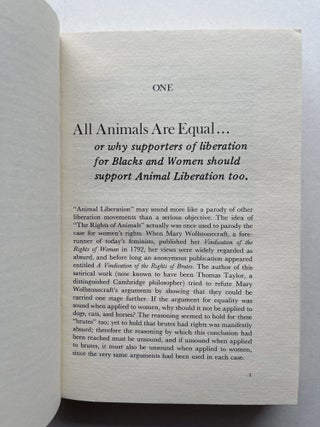 Animal Liberation (inscribed)
