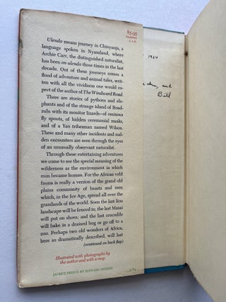 Ulendo: Travels of a Naturalist in and out of Africa (inscribed)