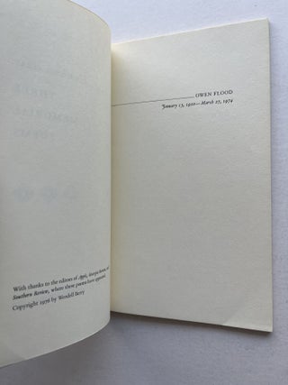 Three Memorial Poems (inscribed to Gary Paul Nabhan)