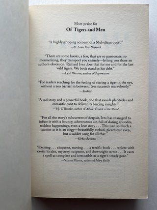Of Tigers and Men: Entering the Age of Extinction (inscribed to George Schaller)