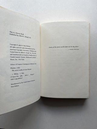 The Secret World of Colin Fletcher (inscribed)