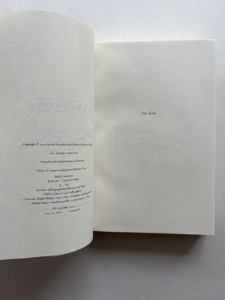 Emerson (inscribed to Richard T. T. Forman)