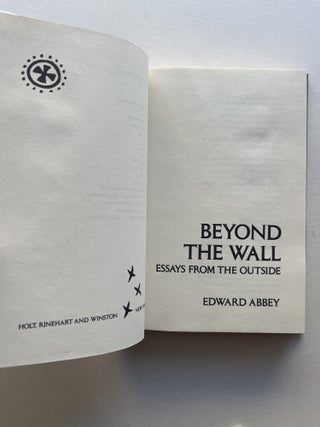 Beyond the Wall: Essays from the Outside (association copy)