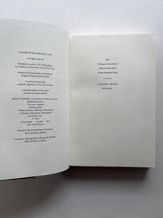 The Snow Leopard (inscribed to his lawyer)