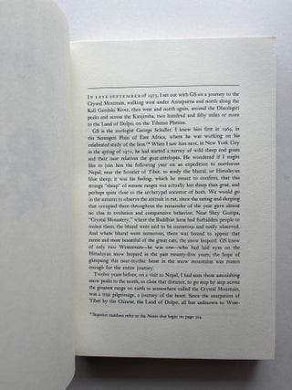 The Snow Leopard (inscribed to his lawyer)