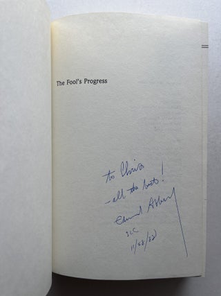 The Fool's Progress: An Honest Novel (inscribed with signed note)