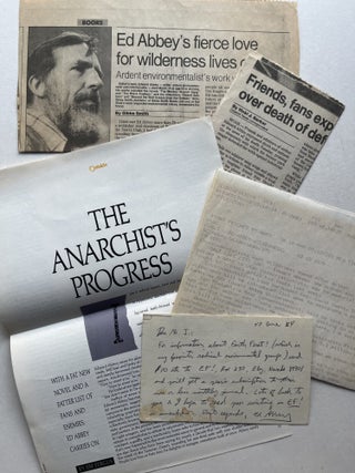 The Fool's Progress: An Honest Novel (inscribed with signed note)