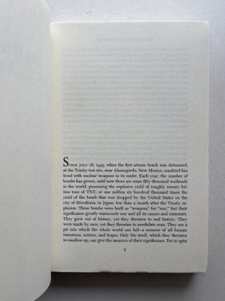 The Fate of the Earth (inscribed to Pulitzer-winners Susan and Neil Sheehan)