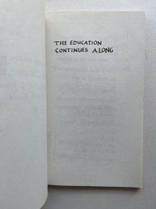 Intransit: Philip Whalen issue: The Education Continues Along (inscribed to Joanne Kyger)