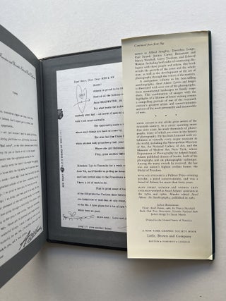 Ansel Adams: Letters and Images, 1916-1984 (association copy, inscribed by Wallace Stegner)