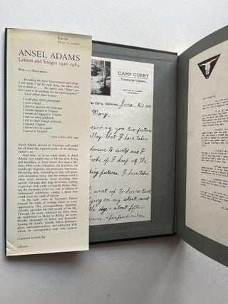 Ansel Adams: Letters and Images, 1916-1984 (association copy, inscribed by Wallace Stegner)