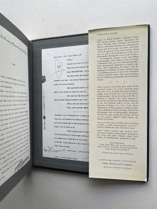 Ansel Adams: Letters and Images, 1916-1984 (association copy, inscribed by Wallace Stegner)