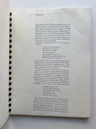 Field Guide (inscribed uncorrected galley, association copy with broadside)