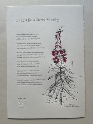 Field Guide (inscribed uncorrected galley, association copy with broadside)