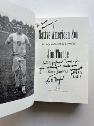 Native American Son: The Life and Sporting Legend of Jim Thorpe (inscribed to N. Scott Momaday)