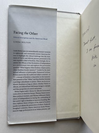 Facing the Other: Ethical Disruption and the American Mind (inscribed to her teacher N. Scott Momaday)