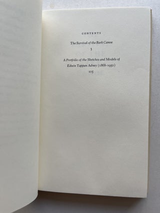 The Survival of the Bark Canoe (inscribed association copy)