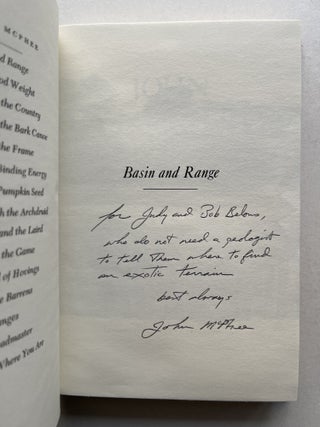 Basin and Range (inscribed association copy)