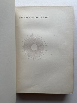 The Land of Little Rain (Lawrence Clark Powell's copy)