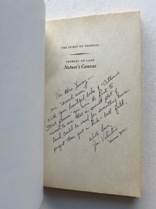 Thoreau on Land: Nature's Canvas (inscribed)