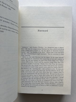 Ralph Waldo Emerson: Days of Encounter (inscribed)