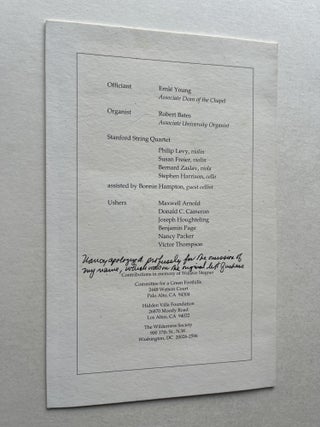American Places (association copy with Stegner's memorial program)