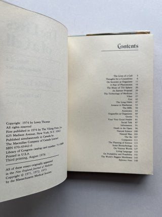 The Lives of a Cell: Notes of a Biology Watcher (Annie Dillard's copy)