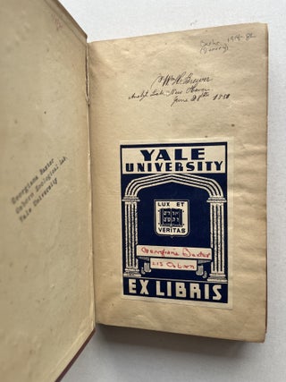 Principles of Zoology, Part I, Comparative Physiology (William H. Brewer's copy as a Yale student, with his signature)