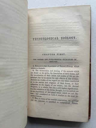 Principles of Zoology, Part I, Comparative Physiology (William H. Brewer's copy as a Yale student, with his signature)