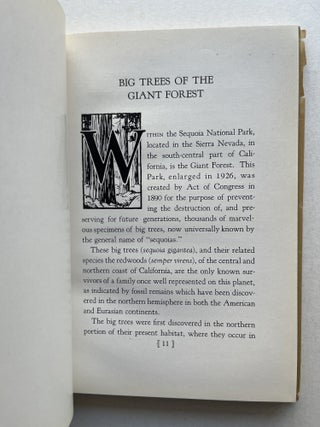 Big Trees of the Giant Forest: Sequoia National Park in the Sierra Nevada of California: Their Life Story from the Blossom Onward (inscribed to C. Hart Merriam)