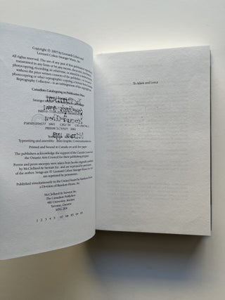 Stranger Music: Selected Poems and Songs (inscribed to Jim Harrison)