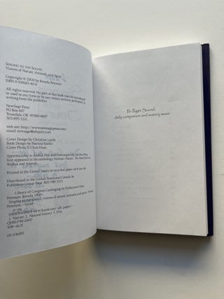 Singing to the Sound: Visions of Nature, Animals & Spirit (inscribed)