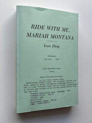 Ride with Me, Mariah Montana (signed uncorrected proof, his own copy