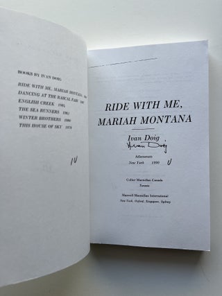Ride with Me, Mariah Montana (signed uncorrected proof, his own copy)