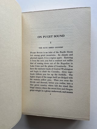 On Puget Sound (inscribed to Edward S. Meany with two letters)