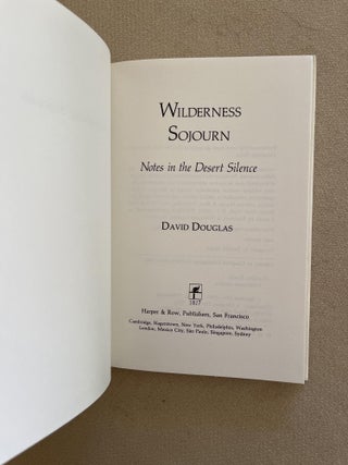 Wilderness Sojourn: Notes in the Desert Silence (signed)