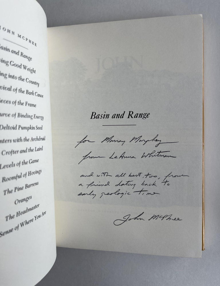 Item #ABE-1593624416506 Basin and Range. John McPhee.