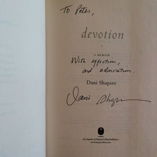Devotion: A Memoir (inscribed to Peter Matthiessen with ALS)