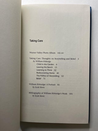 Taking Care: Thoughts on Storytelling and Belief