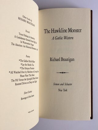 The Hawkline Monster: A Gothic Western (his own copy)