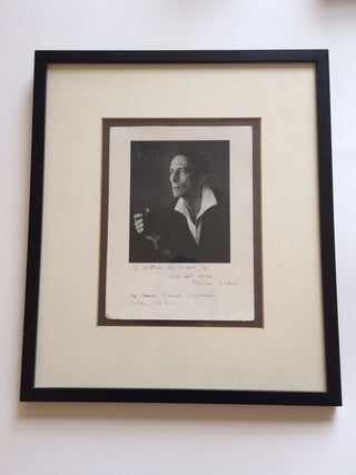 Print of Edward Weston portrait of Robinson Jeffers, inscribed by Jeffers. Edward Weston, Robinson Jeffers.