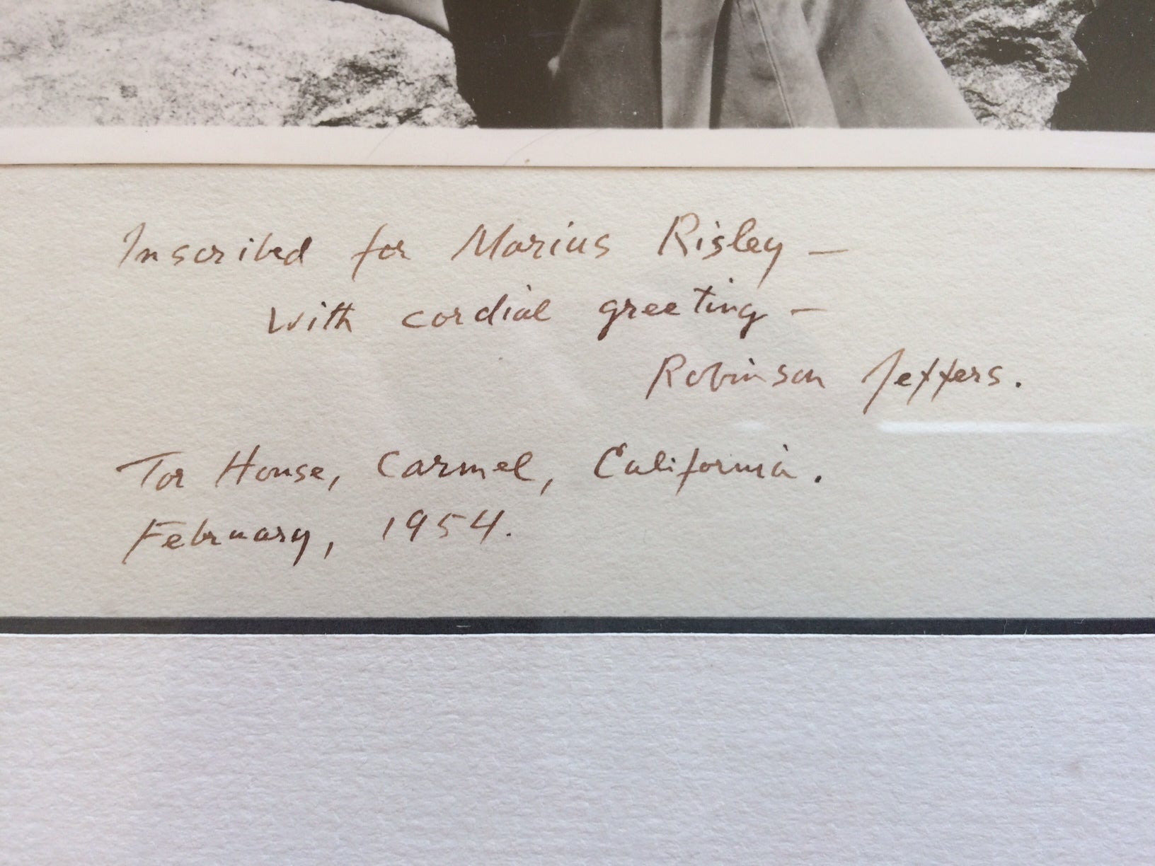 Inscribed photograph of Robinson Jeffers in leather jacket | Larry ...