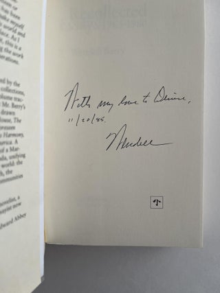 Recollected Essays 1965-1980 (inscribed to Denise Levertov)