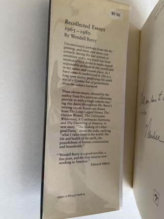 Recollected Essays 1965-1980 (inscribed to Denise Levertov)
