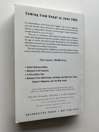 Terrorist (uncorrected proof; Joan Didion’s copy)