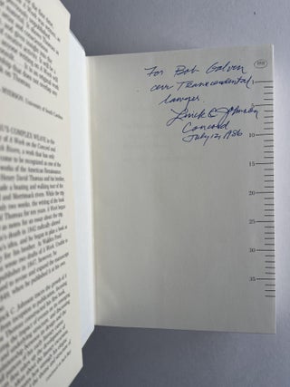 Thoreau's Complex Weave: The Writing of a Week on the Concord and Merrimack Rivers, With the Text of the First Draft (association copy)