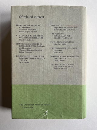 Thoreau's Complex Weave: The Writing of a Week on the Concord and Merrimack Rivers, With the Text of the First Draft (association copy)
