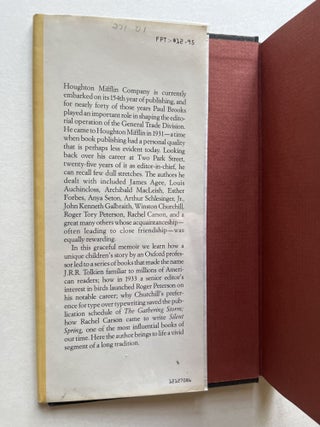 Two Park Street: A Publishing Memoir (signed)