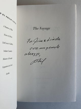 Item #ABE-1681892946053 The Voyage. Philip Caputo, Jim Harrison